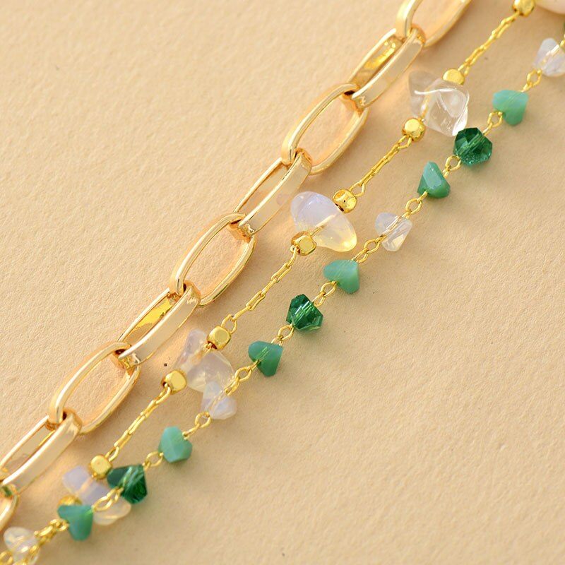 Bracelet En Or, Turquoise Et Opale Véritable Beauté